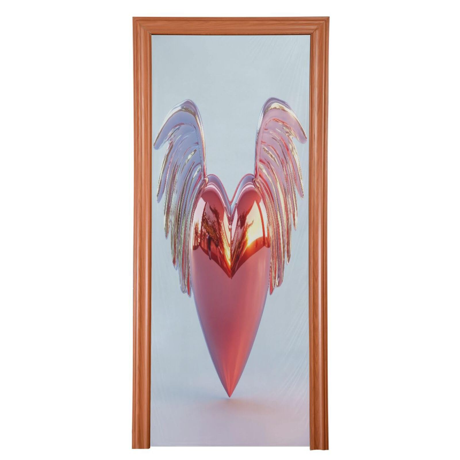 FLildon Love Wings Balloon Valentine's Day Door Cover Decoration, Party Accessory Porch Decor for Festive Ornament Room Door Covers 35 x 79 Inch