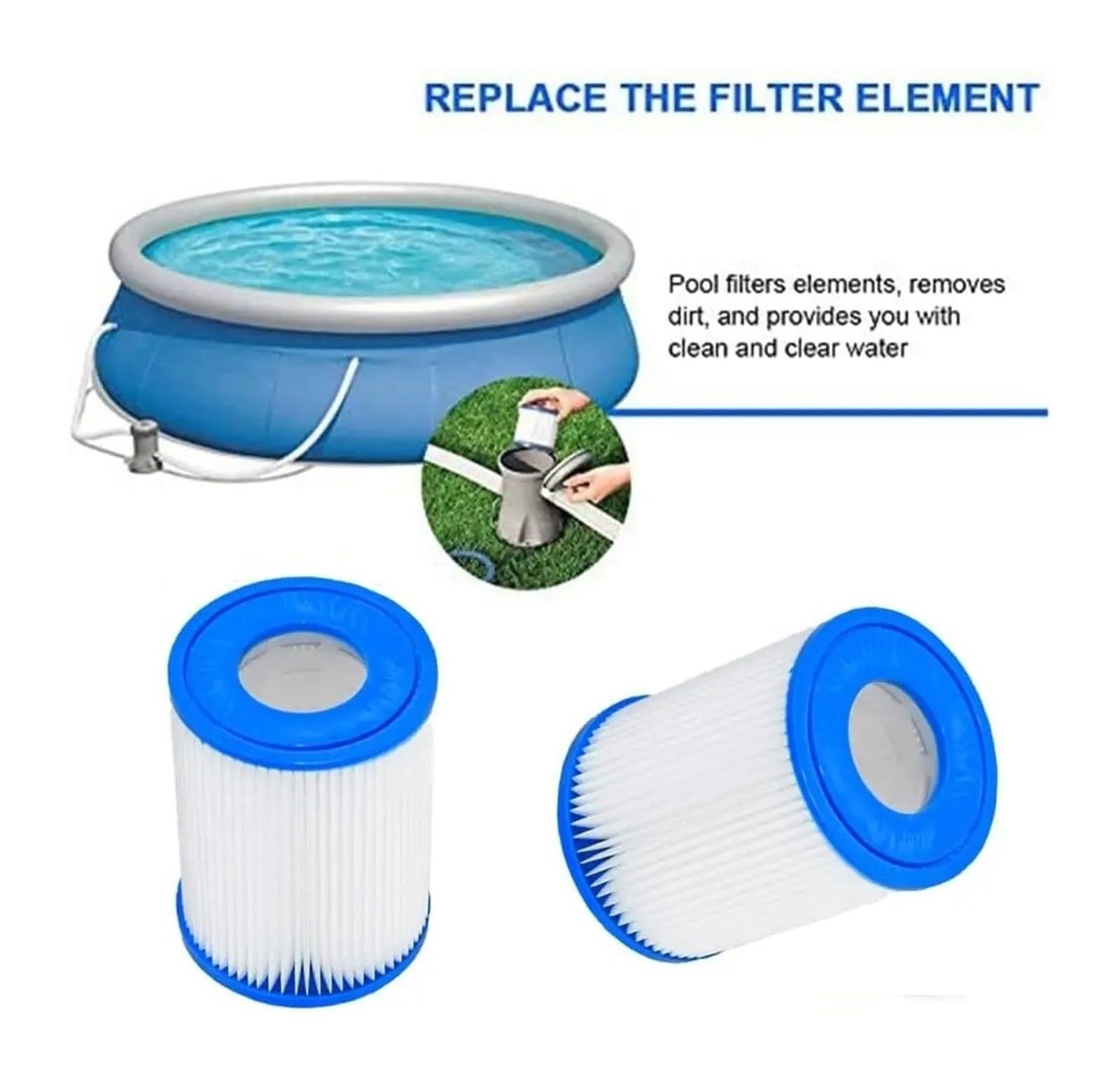 Cartuccia Filtro, Compatibile con Bestway II, Cartuccia Filtro Pool Spa for Flowclear II, Compatibile con Lay Z Spa, 58094, 58383, 58386, 58117, 58386GS(6PCS)
