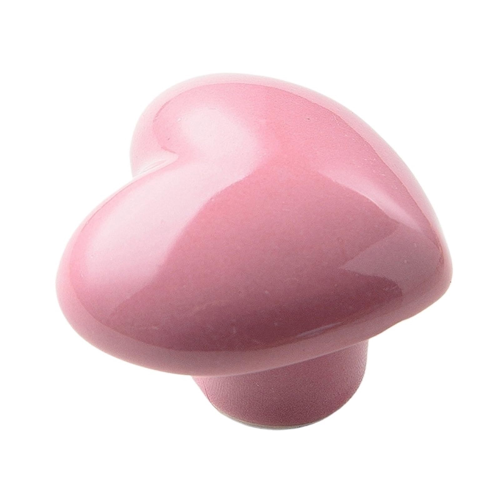 Cidegoo Pink 6Pcs Ceramic Drawer Knobs Crystal Round Cabinet Handles For Wardrobe Door
