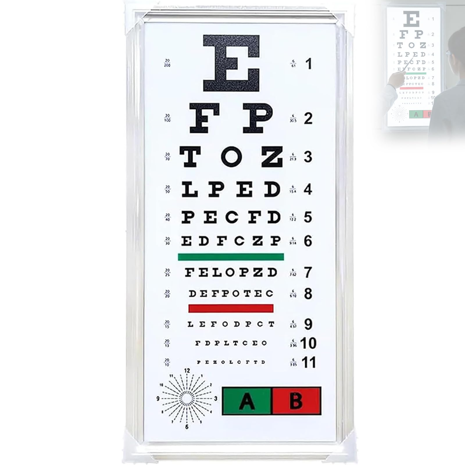 Tavola per Test della Vista Antiriflesso E Resistente allo Sbiadimento, Tavolo Luminoso a LED, Misurazione della Distanza di 2,5 M, Lega di Alluminio, per Studi Medici, Scuole E Casa