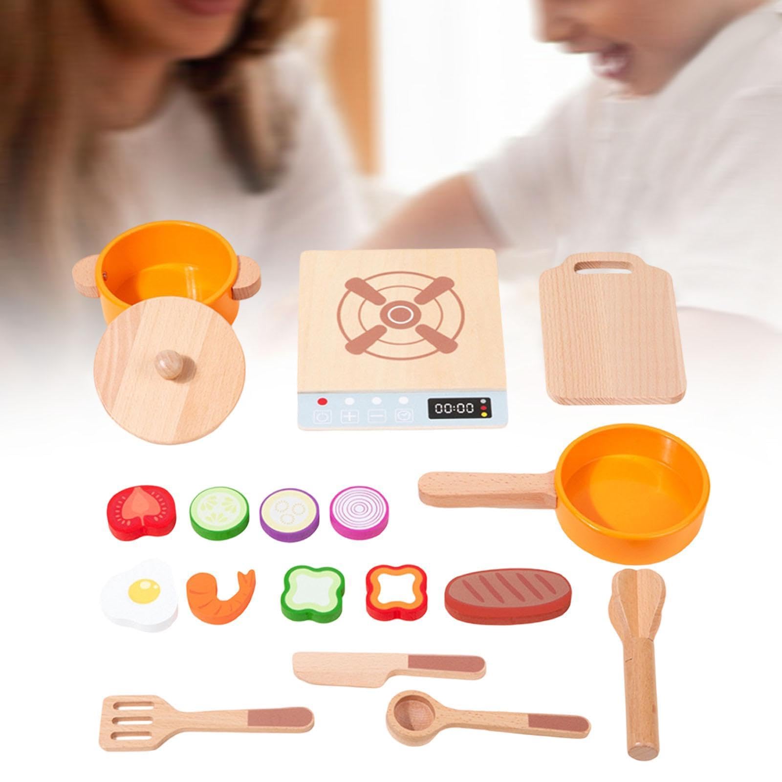 Sharplace Küchen-Spielset, Spielzeug, Spielküche aus, Besteck, lehrreiche Töpfe und Pfannen, reichhaltiges Spielzubehör für Partygeschenke im Innenbereich