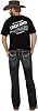 Rock & Roll Denim Mens and Dark Reflex Double Barrel Relaxed Bootcut Jeans Indigo 31W x 34L