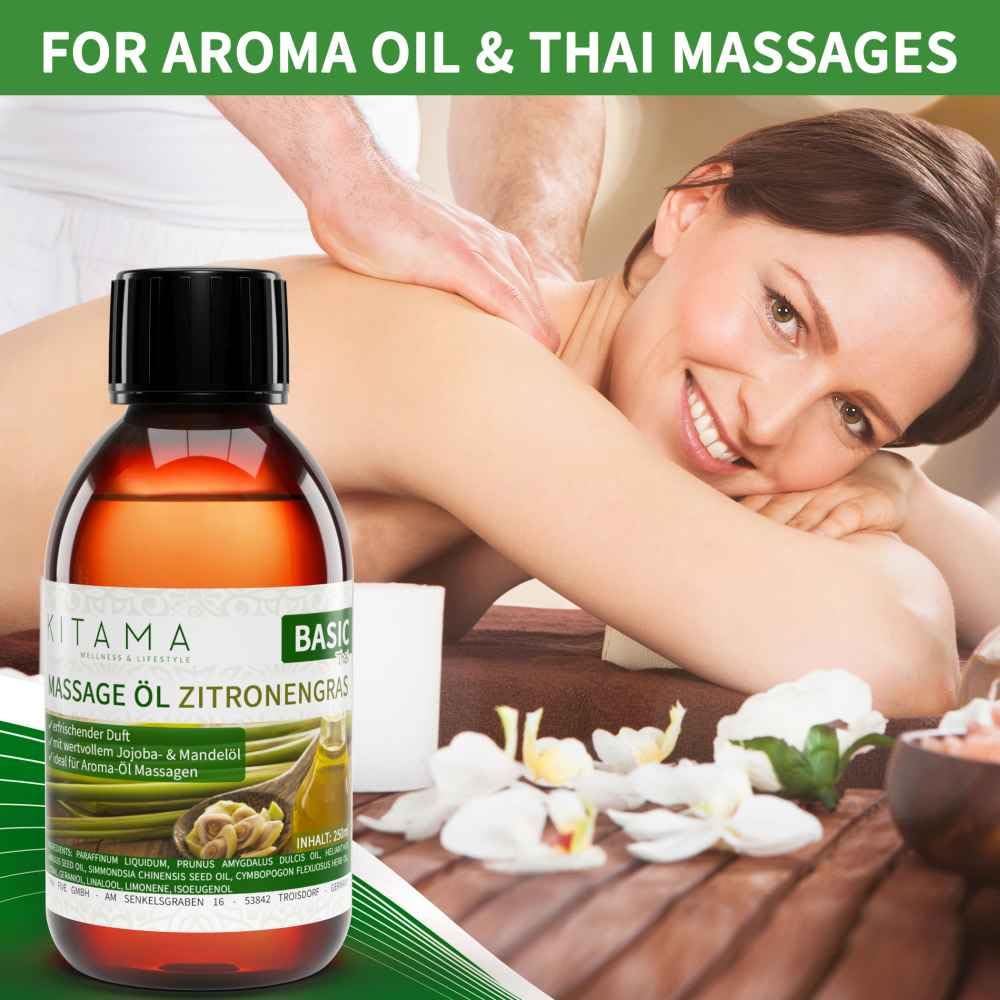 Aceite MyThaiMassage para masaje con aroma de limoncillo 5 litros (5000 ml) – Aceite aromático para Thai Massage Wellness Spa