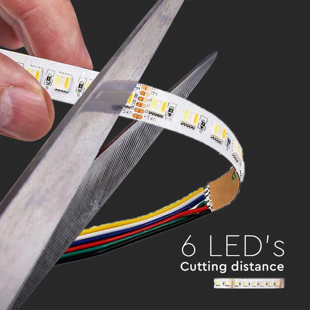 Tira LED RGB CCT de 10 metros, 6 pines, 24 V, 60 ledes por metro