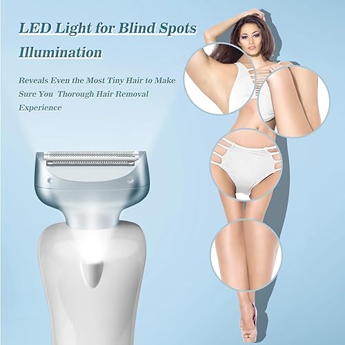 Women's Electric Shaver & Bikini Trimmer - Wet/Dry Pink(Bule)