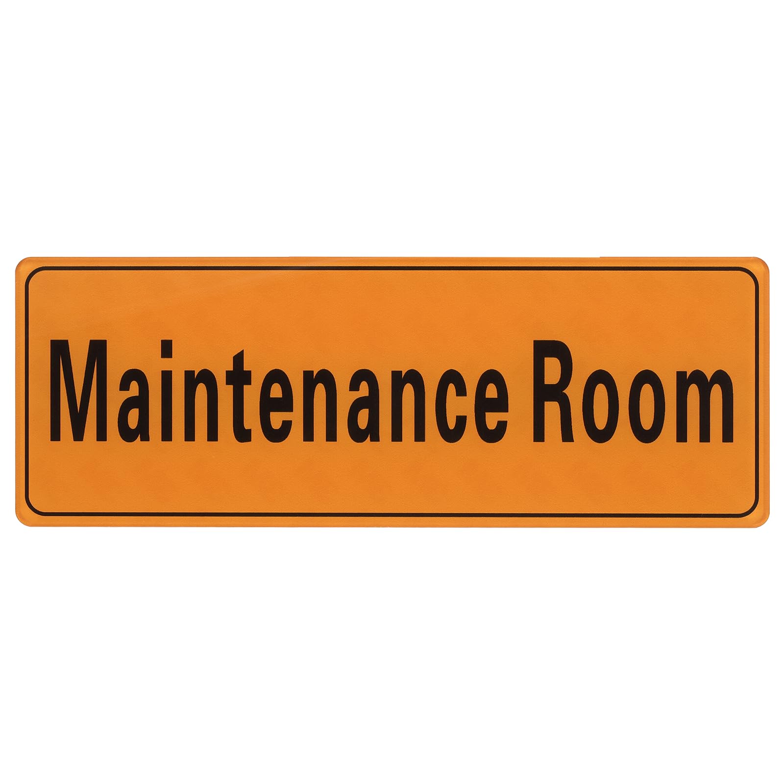 PATIKIL 9"x3" Maintenance Room Sign, 1Pcs Room Door Sign Self-Adhesive Door Sticker Acrylic Wall Signage Easy Installation for Indoor Outdoor Home Business, Orange with Black Text