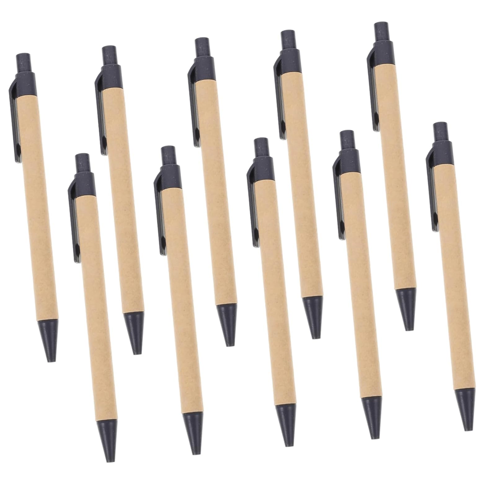 Penna gel con inchiostro gel, 10 pezzi, penna a sfera in plastica, ecologica, penna a sfera in carta kraft, per casa, ufficio, classe, scrittura