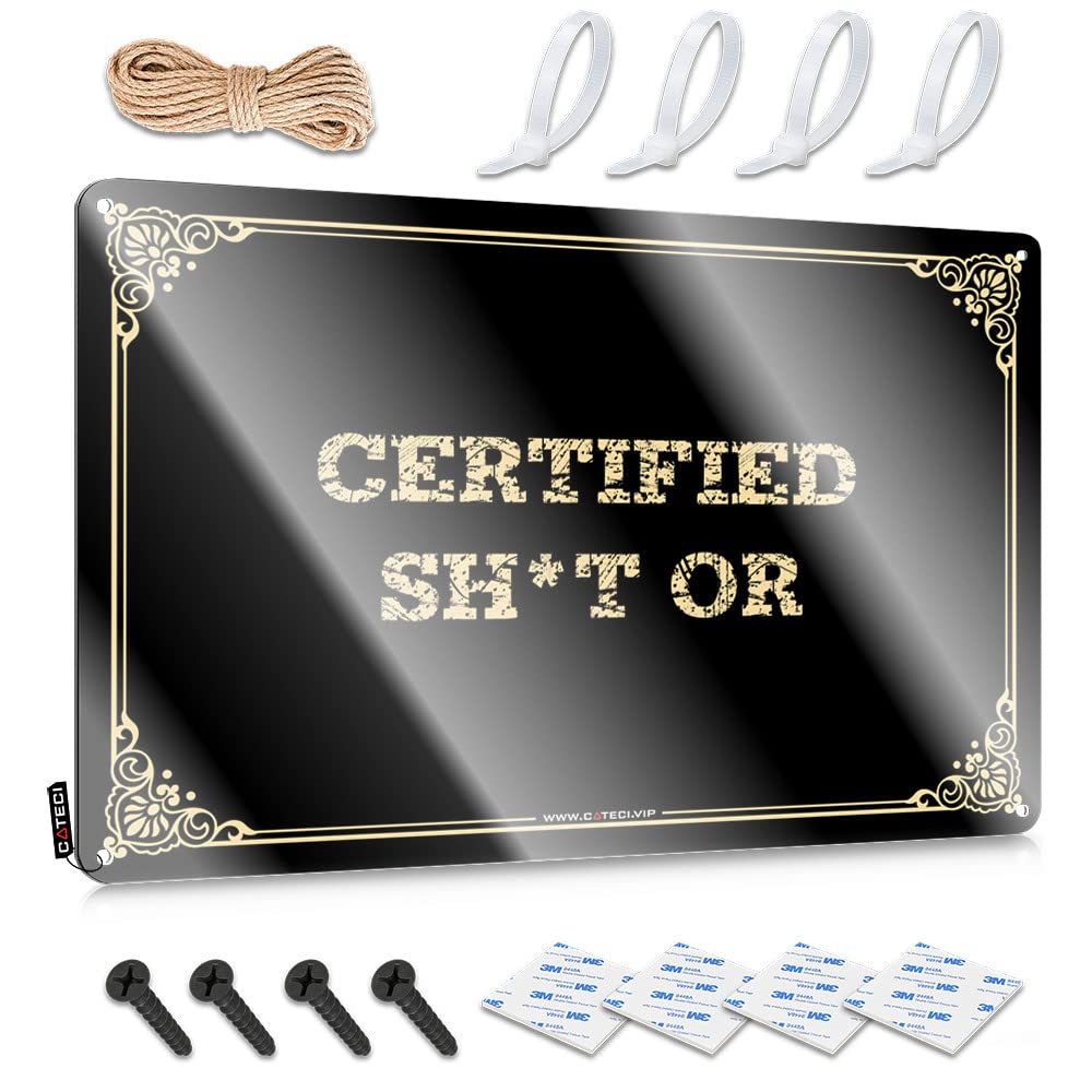 Certified Sh*t Or Inappropriate Decaor - Funny Sign Gift For Wife Hanging Wall Decor(30X40CM)