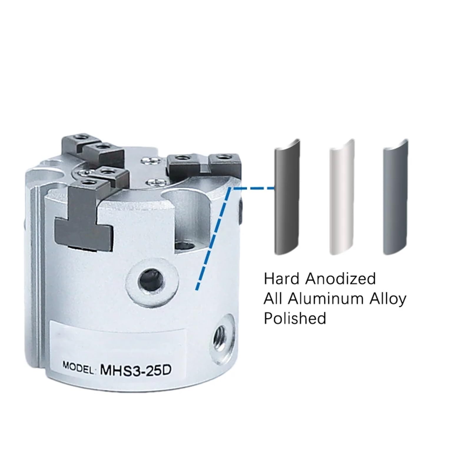 1 pz MHS2/MHS3/MHS4 Pinza pneumatica di Ricambio for Cilindro Pneumatico Rotante a Doppia Azione 16D/20D/25D/32D/40D/50D(80D)