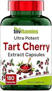 Tart Cherry Capsules 400 mg of 30:1 Extract Per Serving - 180 Count | Ultra-Potent Tart Cherry Extract Capsules | Joint, Sleep, & Recovery Support* | High in Antioxidants | Non-GMO | Made in the USA!