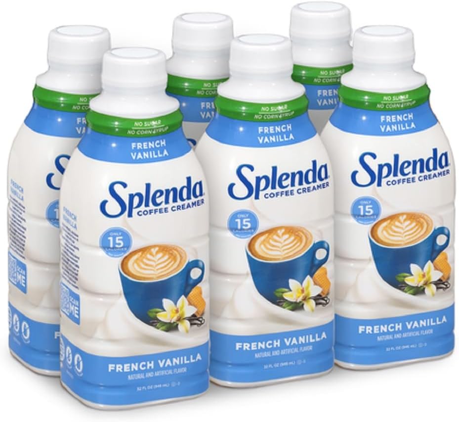 SPLENDA Sugar Free French Vanilla Coffee Creamer, 32 Fl Oz (Pack of 6)