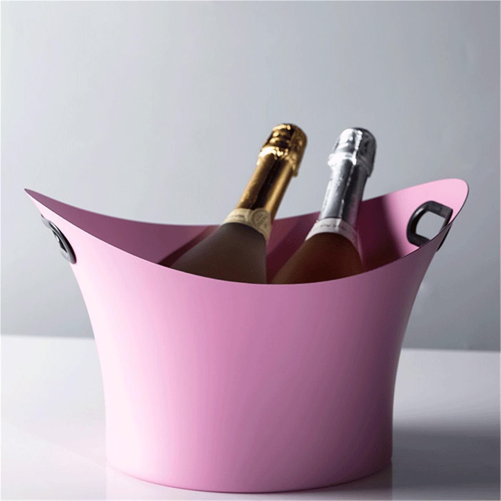Wiadra z lodem Bardzo duże wiaderko na lód ze stali nierdzewnej imprezy Wiaderko na lód do baru(Pink)