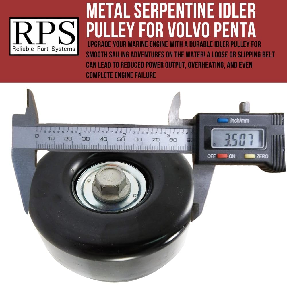 Puleggia folle a cinghia serpentina compatibile con puleggia Volvo Penta 3861009