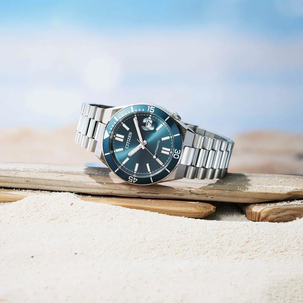 Citizen Herrenuhr Tsuyosa Shore Automatik mit Edelstahl Armband und Saphirglas 10 ATM