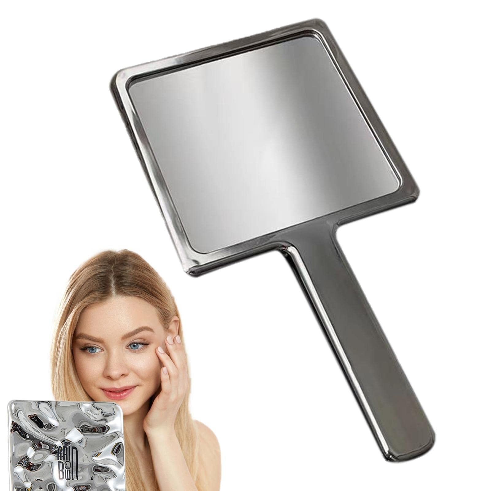 Barber Mirror - Simple Makeup Mirror for Handheld,Hand Mirror, Handheld Mirror for Salon Barber Hairdressing Valentine's Day
