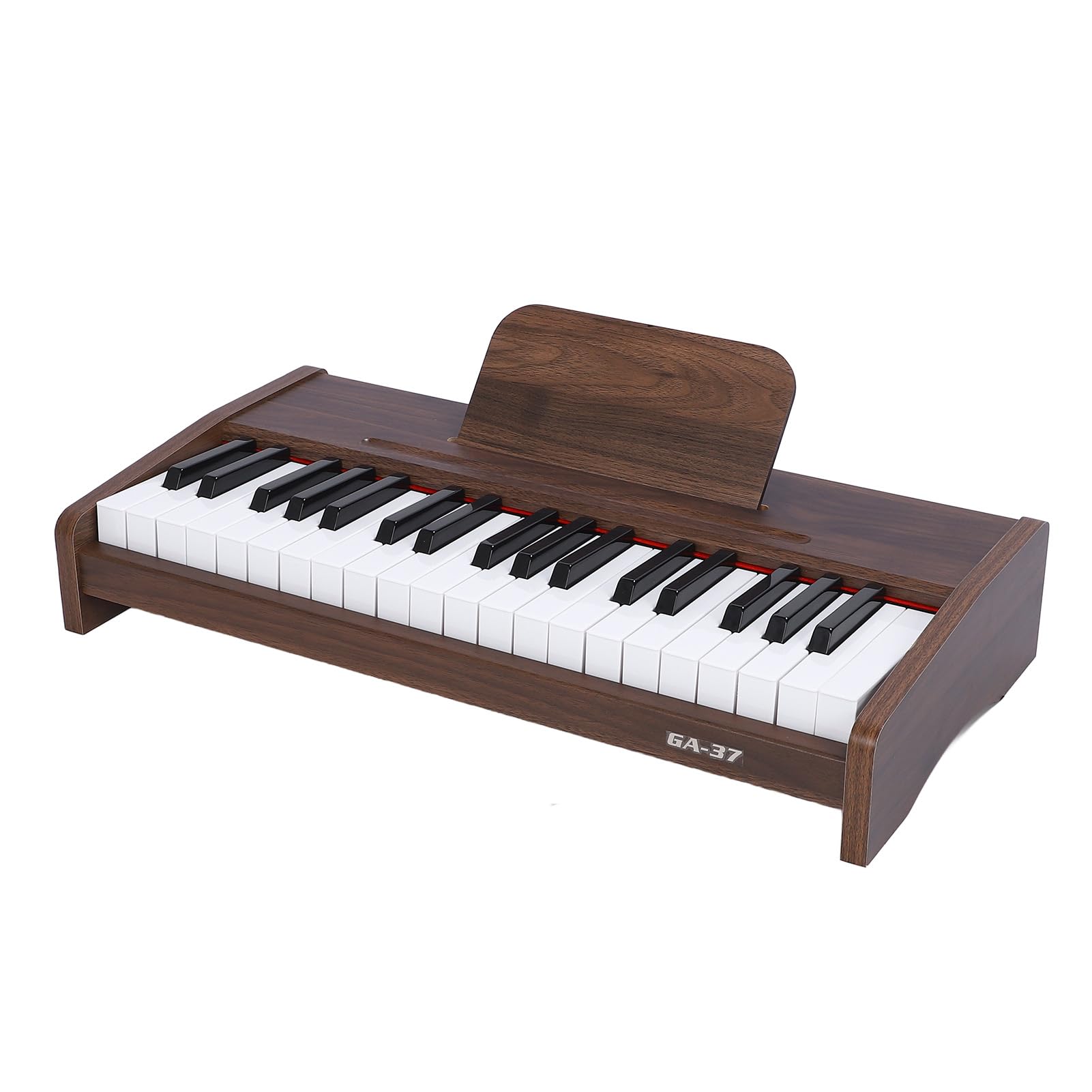 37 Tastie di Tastiera Elettronica per Pianoforte per Pianoforte Elettronico Tastiera Elettrica 37 Tastie di con Finitura a Venatura in Legno 2,2 Cm Tasti Standard per Principianti e