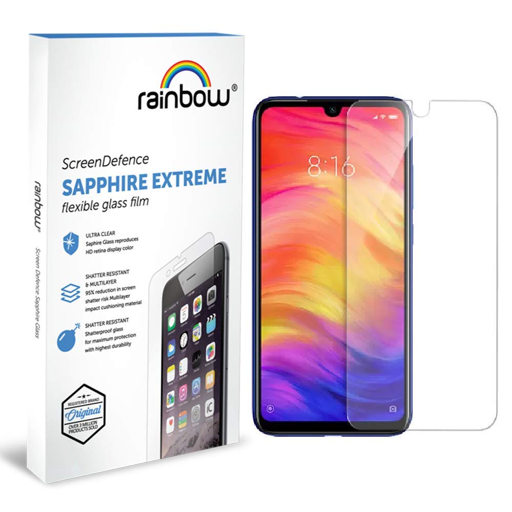Rainbow Sapphire Extreme Unbreakable Flexible Film Screen Protector for Xiaomi Redmi Note 7 and Note 7 Pro