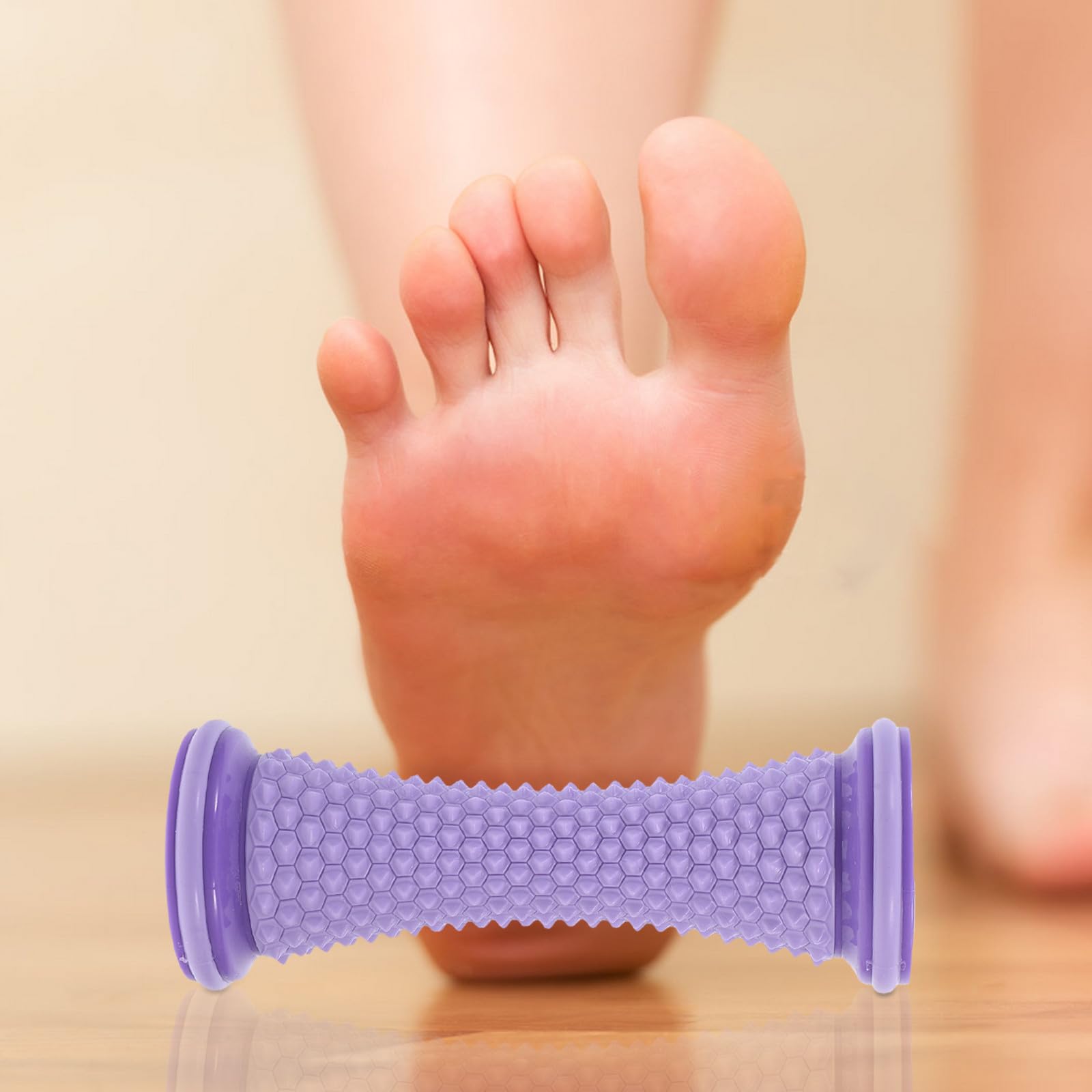 2 Stück Fußrollenmassagegerät aus Tpr und Pvc mit Tragbarem Design der Durchblutung Manuelles Fußmassagerolle für Fußsohlenmassage und Fuß Yoga Training