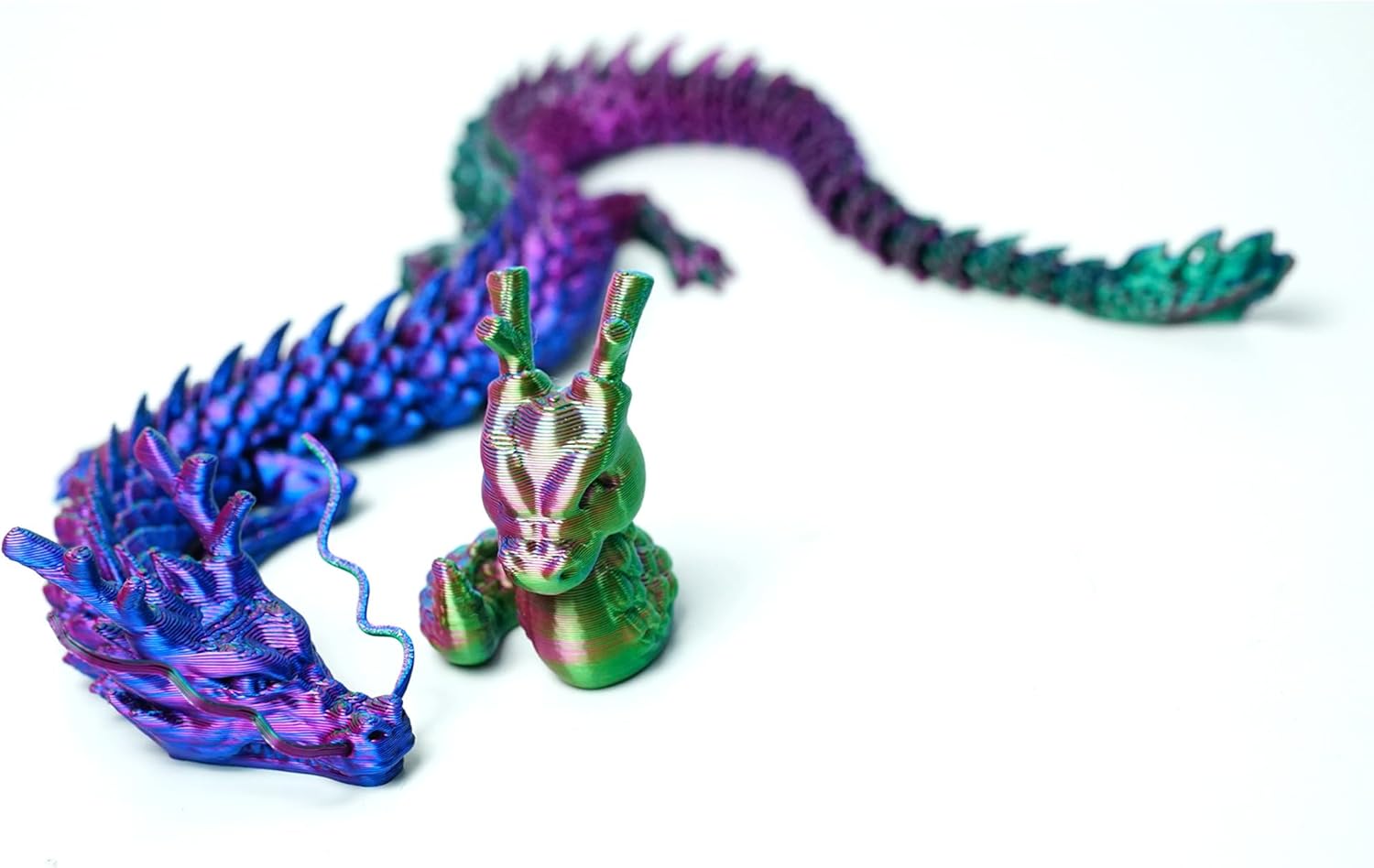 12INCH 3D Printed Dragon Model,Flexible Animals Toy Statue,Movable Joints,Home Office Decor,Interesting Toys for Autism/ADHD,Festival Gifts toco,Fidget Toys, Executive Desk Animals Toy