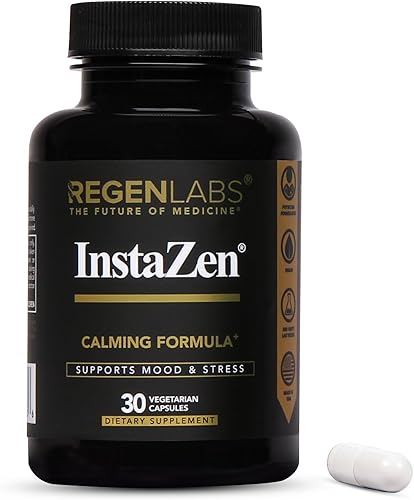 Regen Labs Suplemento para aliviar el estrés InstaZen - Potente suplemento de apoyo al estado de ánimo - Suplemento calmante