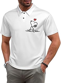 ポロシャツ メンズ スヌーピー トップス Tシャツ 夏服 半袖 Poloシャツ ワイシャツ 立襟シャツ スポーツシャツ インナーシャツ おしゃれ 快適 吸汗速乾 カジュアル ビジネス 2XL