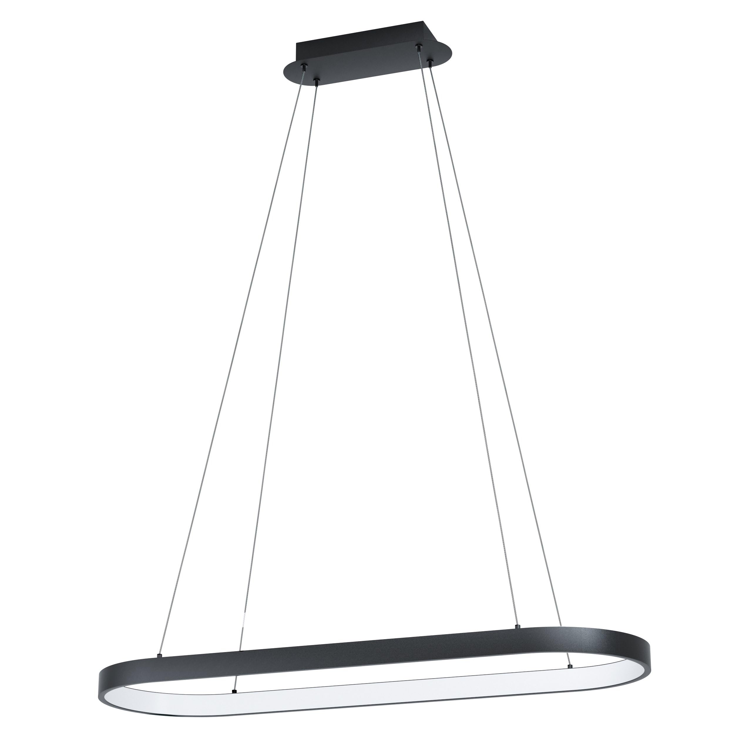 Eglo Black Codriales Modern Led Oval Pendant Light Wbs