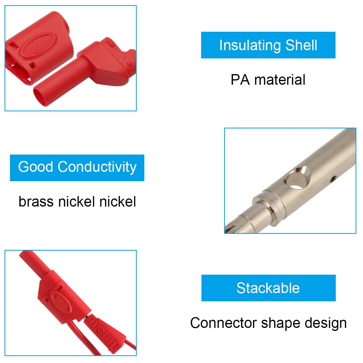 10 Pièces 4mm Isolé Banane Coupleur Fiche Banane Prise Femelle à Femelle Extension Fiche Banane Connecteur Pour Appareils électroniques (Jaune