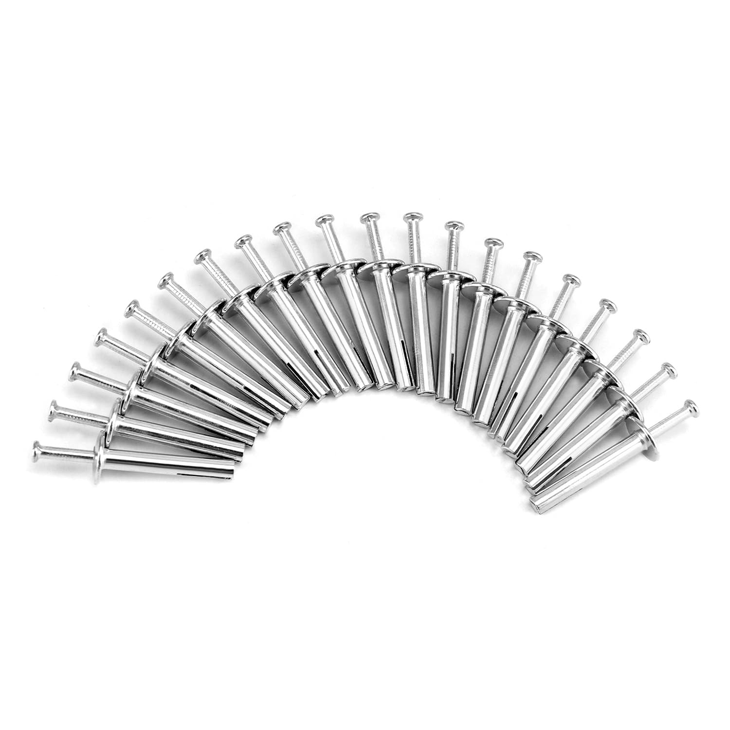 QWORK Lot de 500 clous d'enfoncement très résistants pour marteau d'ancrage, pour murs en béton et en brique, 0,6 x 3,8 cm