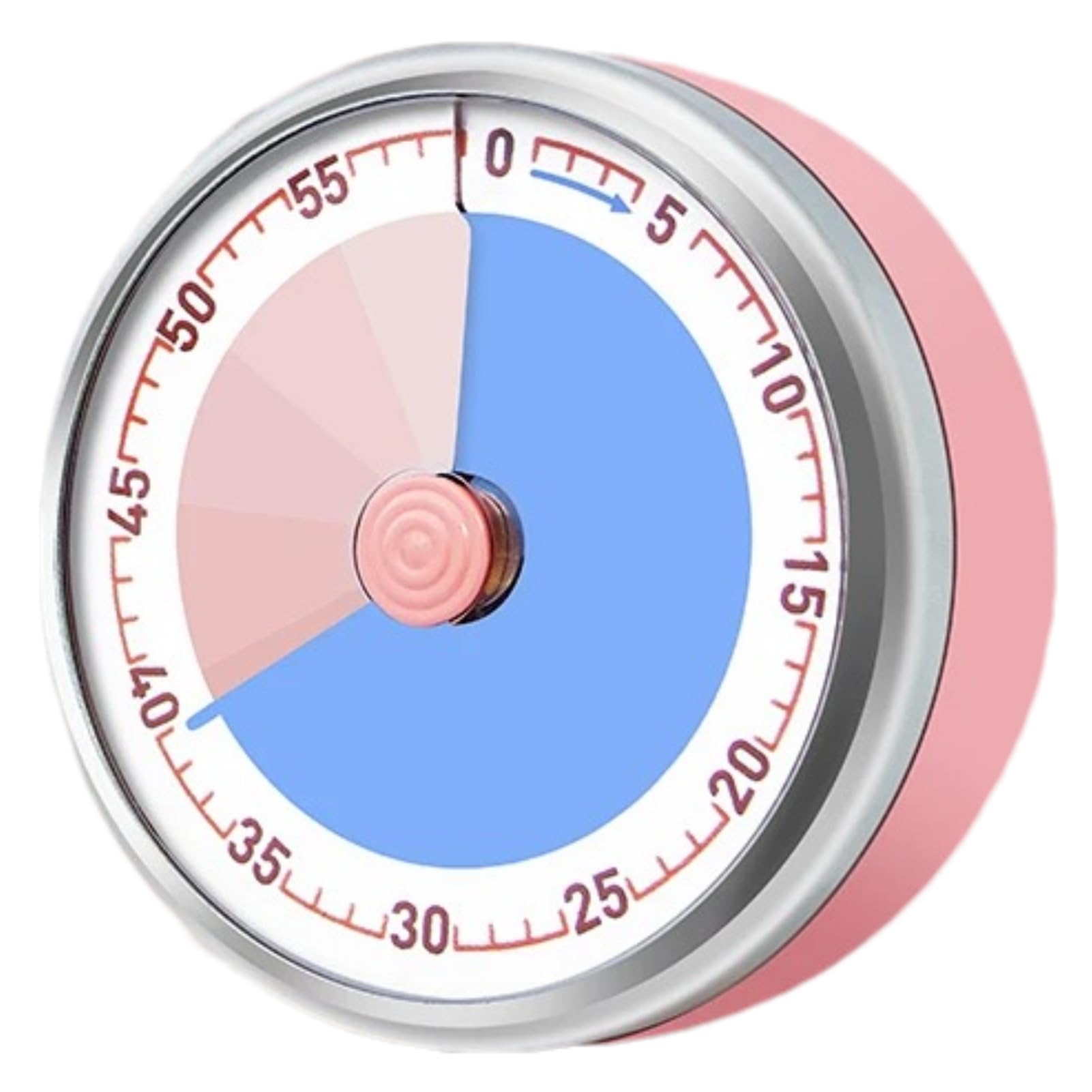 Tissting Mechanical Kitchen Timer, Countdown Timer Visual Timer Management Cooking Magnetic Timer Clock 60 Minutes Rotating Egg Timer for Cooking Classroom Fitness (Pink-2)