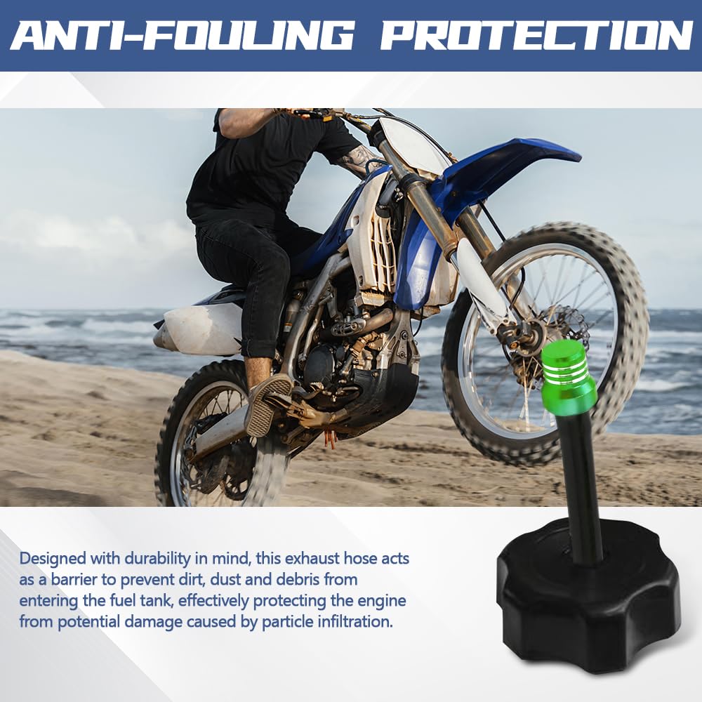 2PCS Breather Hose Gas Fuel Tank Cap Motorcycle Gas Cap CNC One Way Tank Valve Vent Tube with — view 6