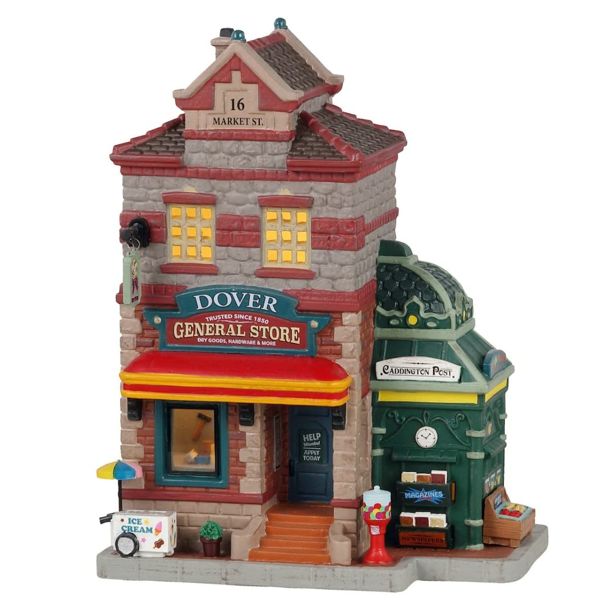 Lemax - Dover General Store and Newsstand, B/o Led - Weihnachtshäuser & Weihnachtsdörfer