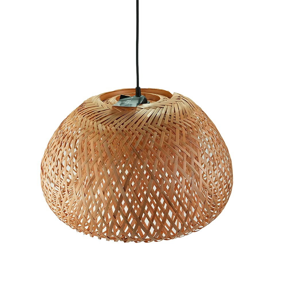 BOURGH Bambus Lampenschirm GROSSETO - Grosser Lampenschirm mit Durchmesser  45 cm incl Fassung Hngelampe Lampe Wohnzimmer - Esstischlampe hngend  Pendelleuchte : Amazon.de: Beleuchtung