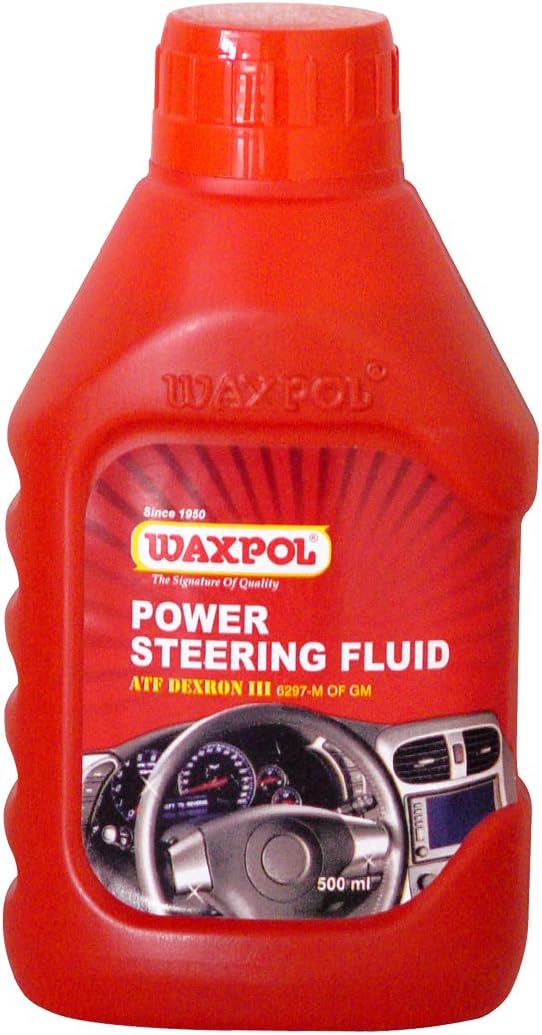 Waxpol Power Steering Fluid - 500 ml | Meets GM Dexron III & Allison C-4 Suitable for Cars, Trucks, Buses & Commercial Vehicles | Smooth, Noise-Free Steering