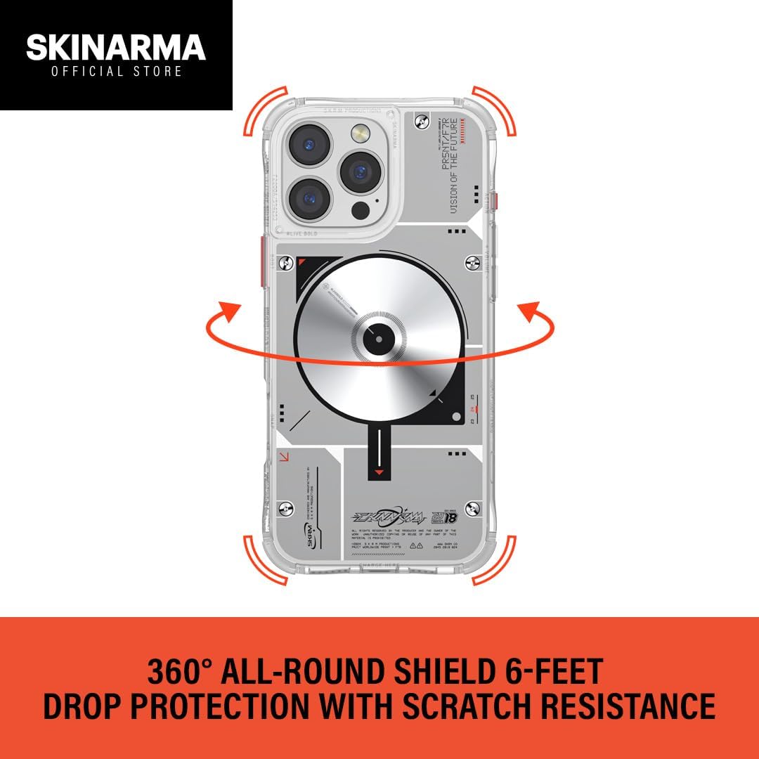 SKRM SKINARMA NOVA Phone Case Compatible with iPhone 16 PRO 6.3 (2024), MAG-Charge (Black)