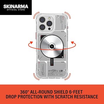 iPhone 16 Pro Max için Magsafe İle Uyumlu Kılıf Uyumlu Disk Desenli Airbag Tasarımlı Skinarma Nova Kapak Gold