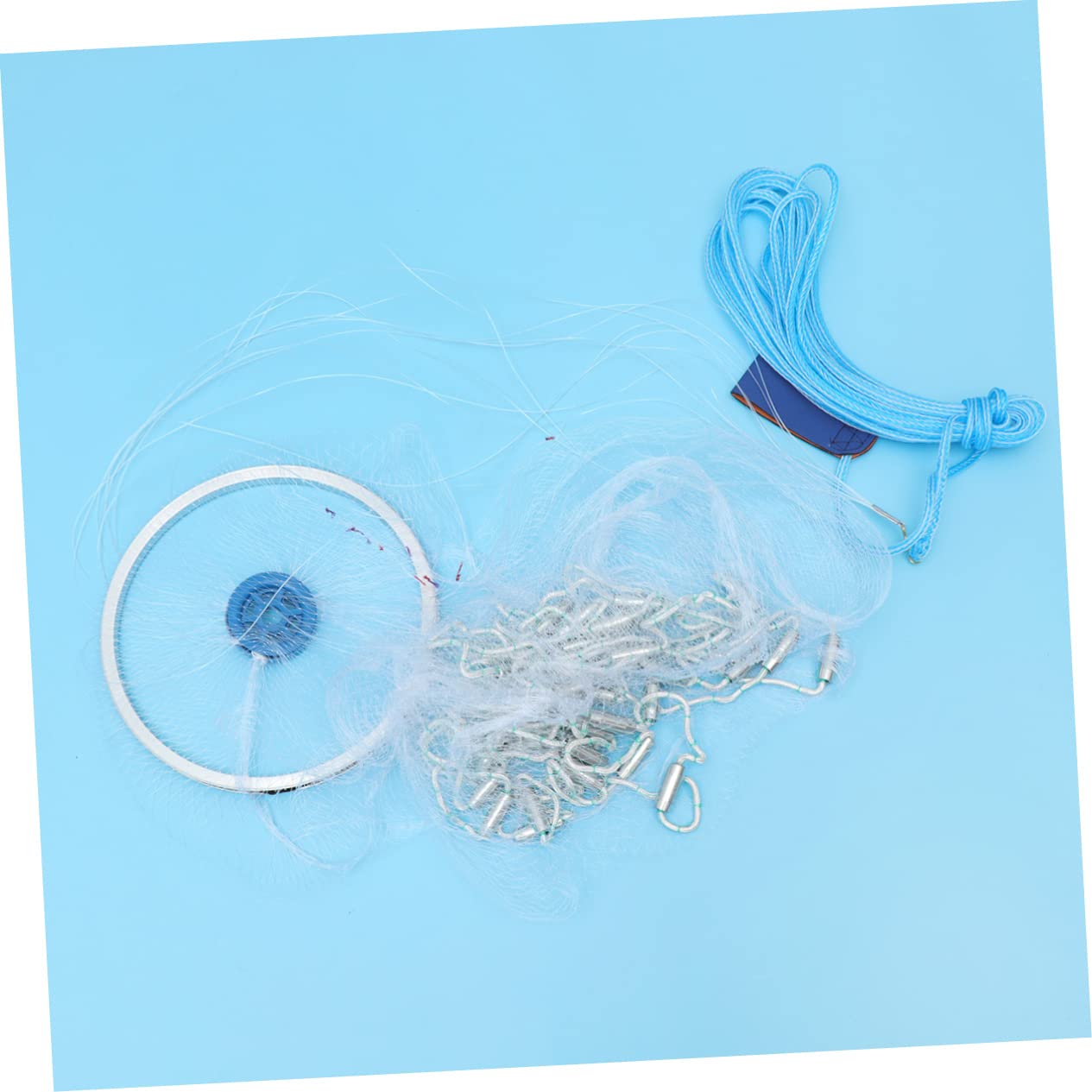 Lot de 2 épuisettes de pêche Pliables en Maille Blanche (Blanc x 2 pièces, Taille 4 x 2 pièces)
