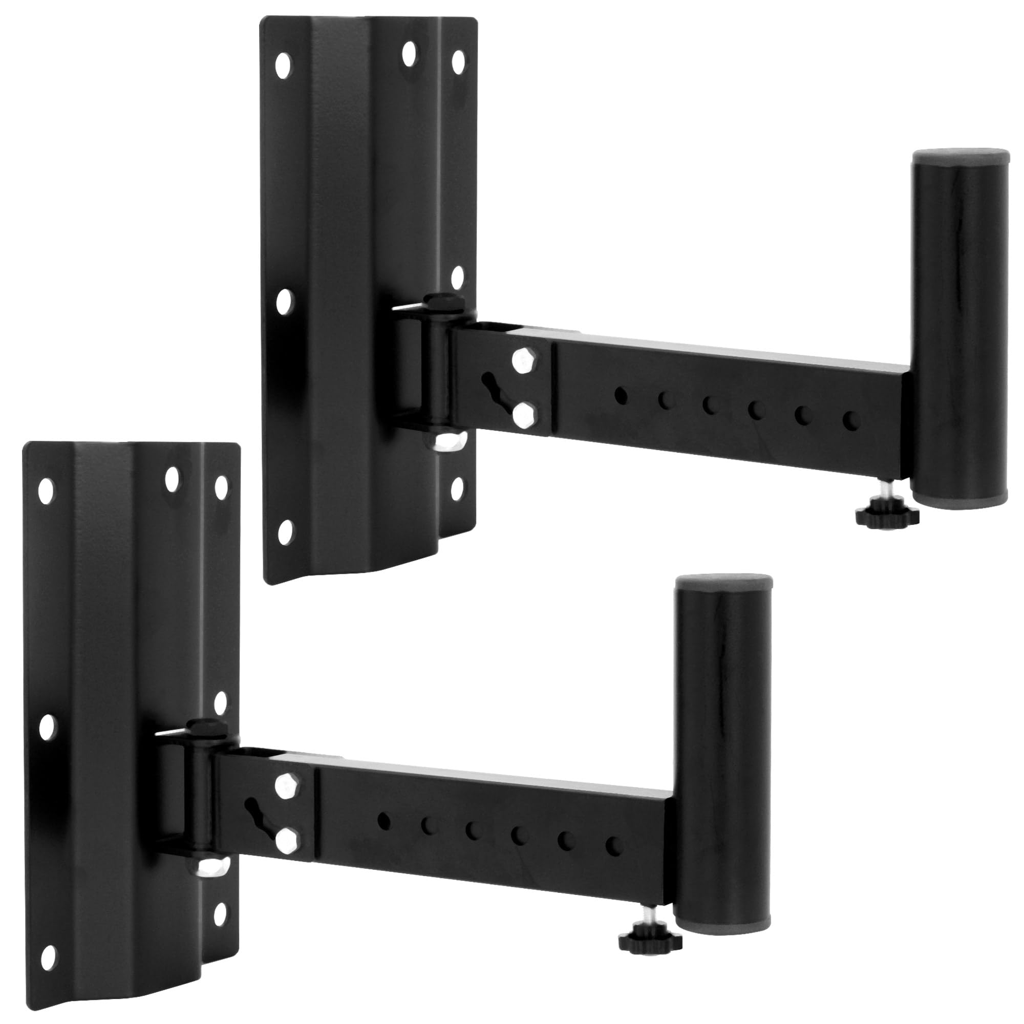 ohbien Soportes de altavoz de suelo en acero negro con base estable 8