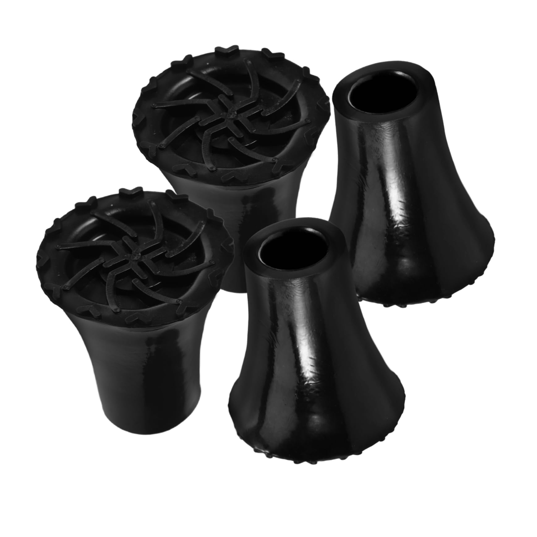 12pièces Embouts De Remplacement Antidérapants Pour Canne Et Crutch Accessoires Pour Randonnée Et Activités Extérieures Couleur Noire