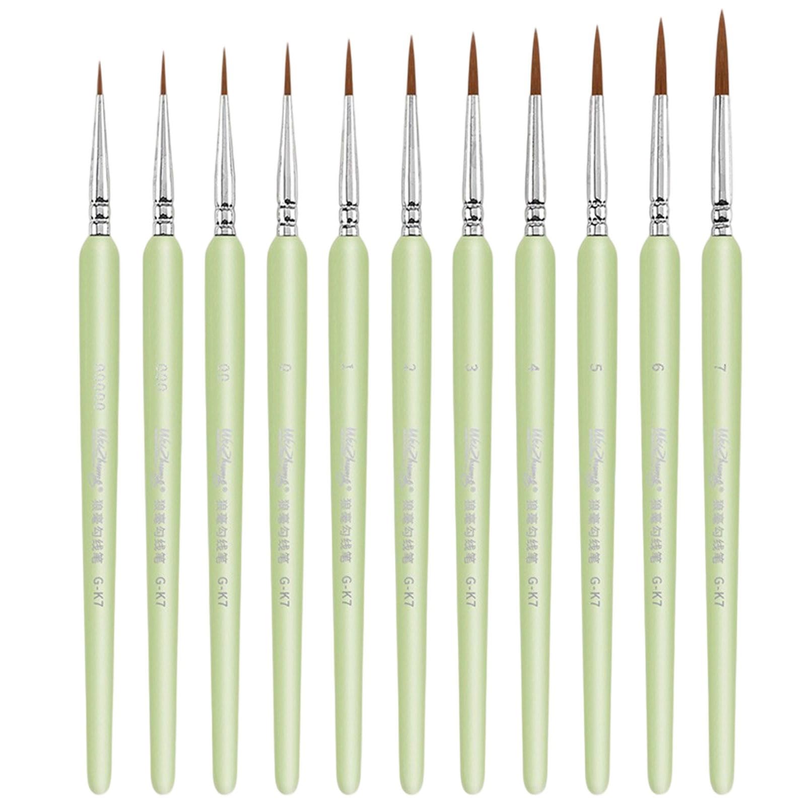 Rbrmhm 7 11Pcs Fine Detail Paint Brush Miniature Brushes For Acrylic Watercolor Gouache Oil Face Painting Scale Model Figurines