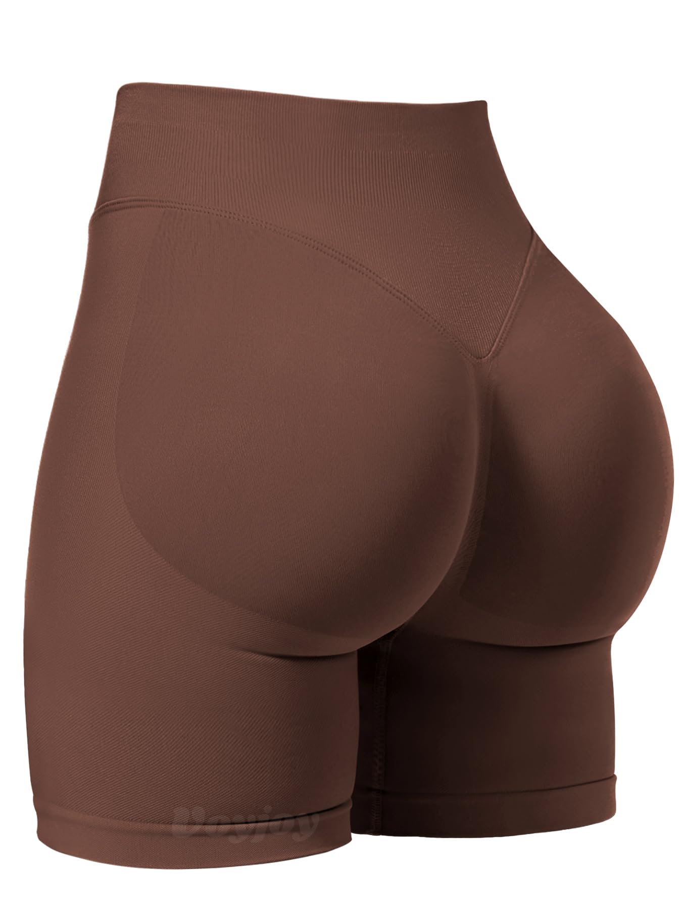 VOYJOY Women Workout Impact Shorts 4.5" Scrunch Butt Lifting Gym Shorts Seamless Booty Biker Shorts — view 60