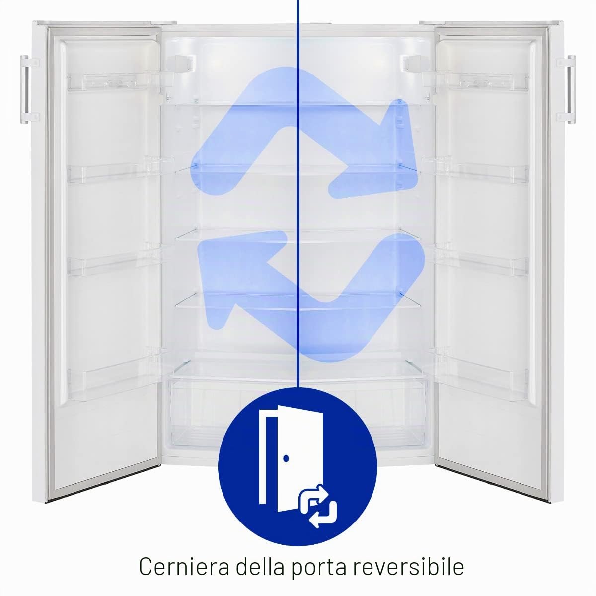 Bomann VS 7316.1 Frigorifero intero/illuminazione a LED/porta sostituibile/capacità netta: 242 litri/bianco