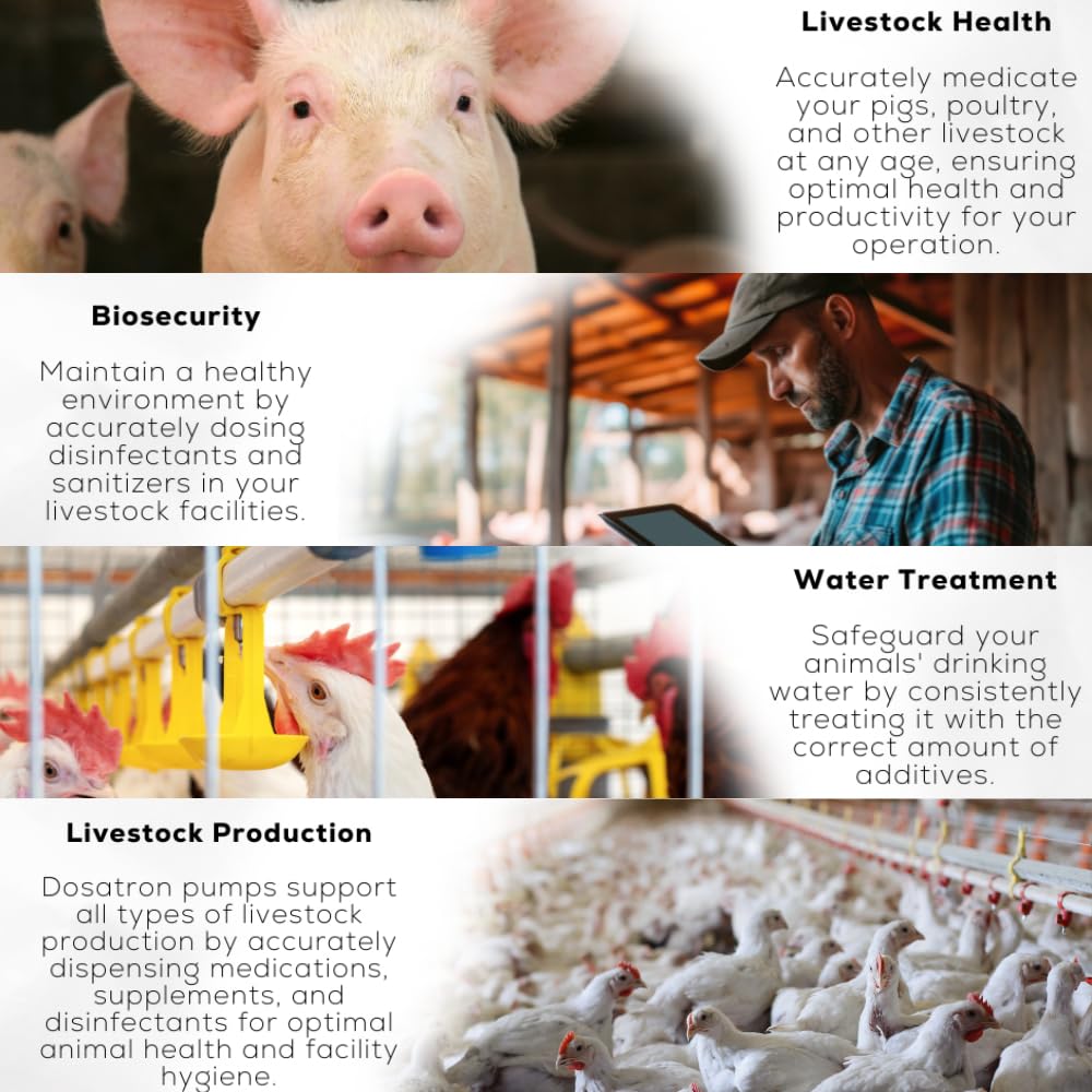 Aplikace dosatronu ve zdraví hospodářských zvířat, biologické bezpečnosti, úpravě vody a živočišné výrobě