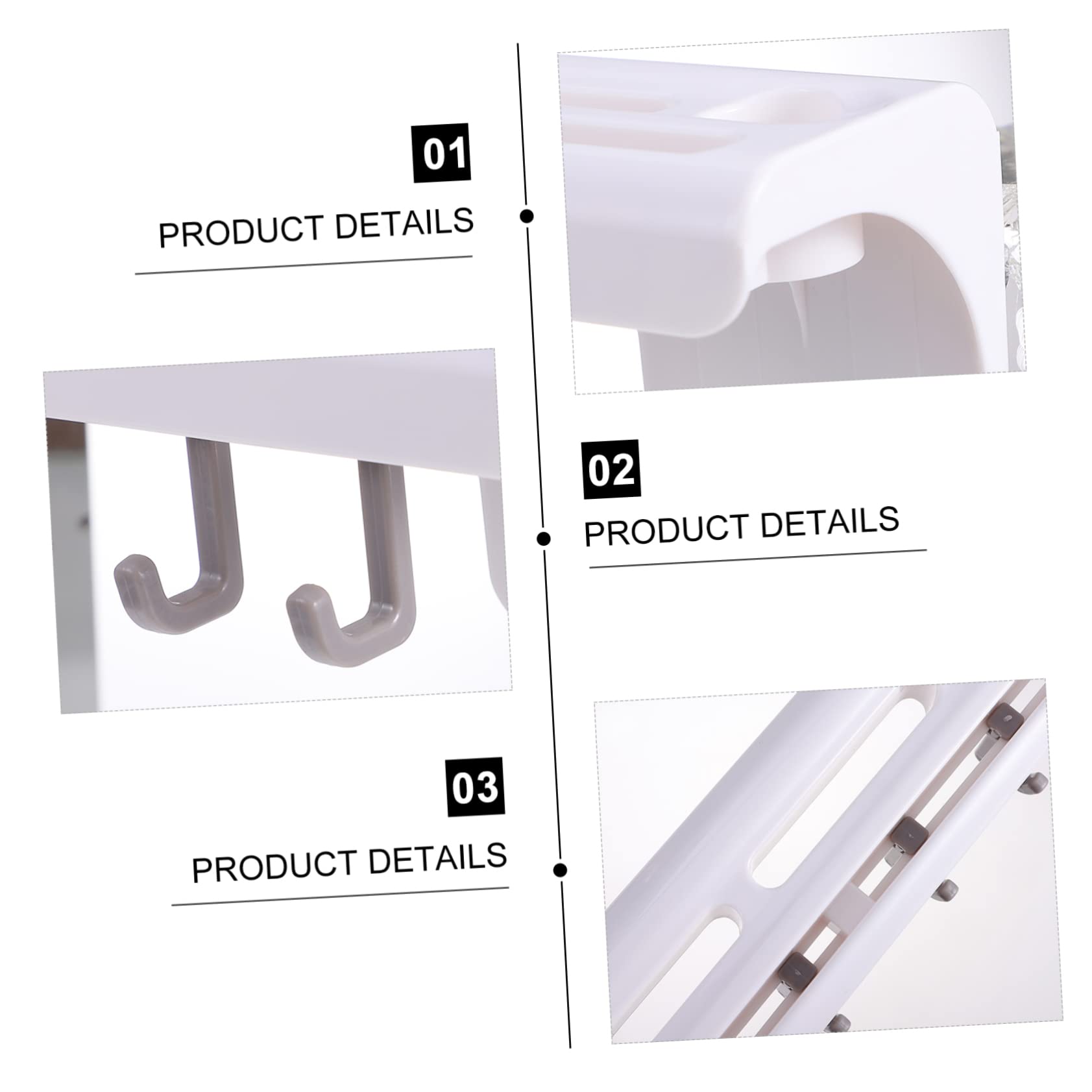 KICHOUSE 1 Pc Kitchen Storage Rack Cutlery Rack Nail- Storage Stand Cookware Storage Rack Household Storage Rack Cutlery Holder Wall-mounted Cookware Rack Simple Cookware Support