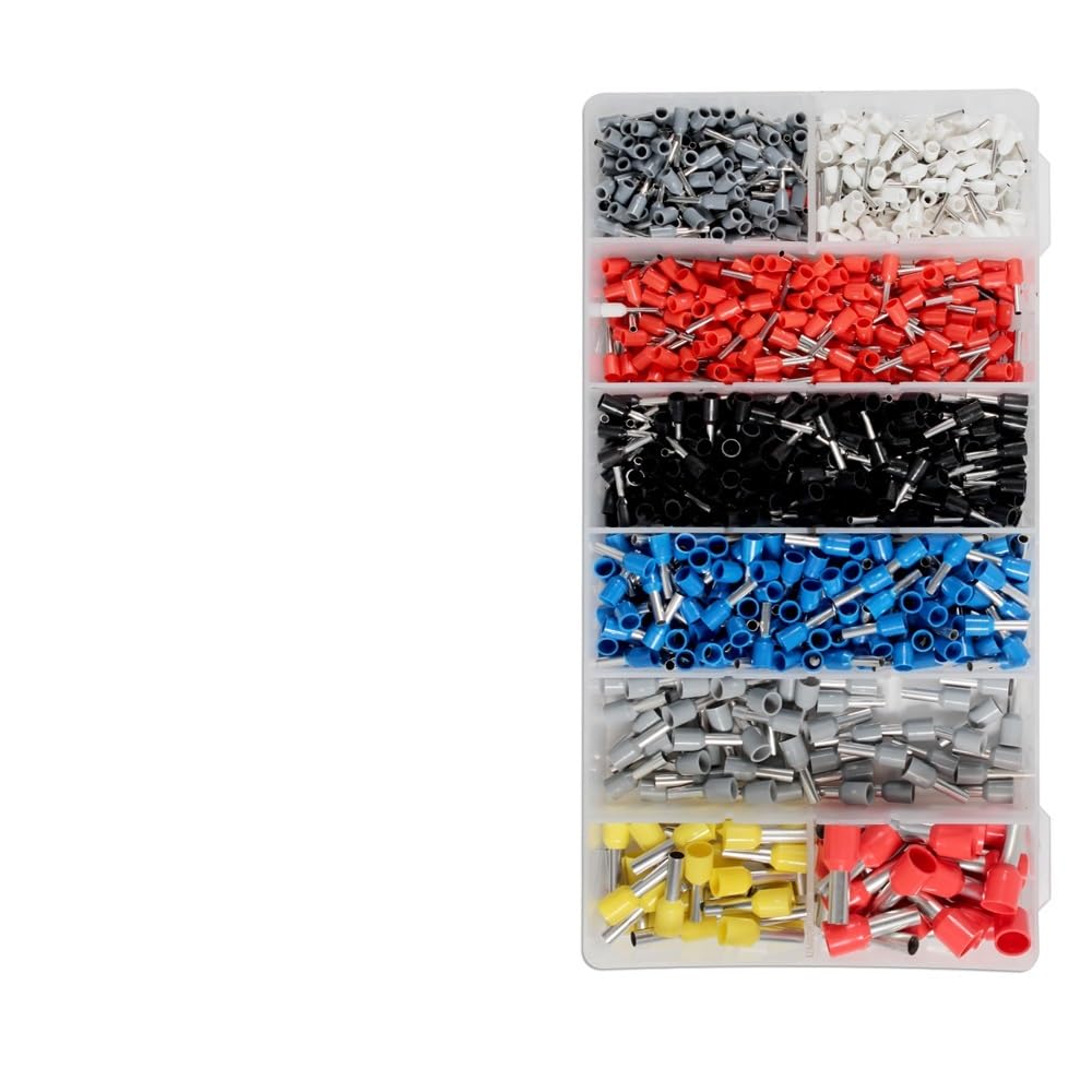 1200pcs/Box Wire Terminal Crimp Connector Insulated Uninsulated Wire End Ferrules(Plier and 1900)