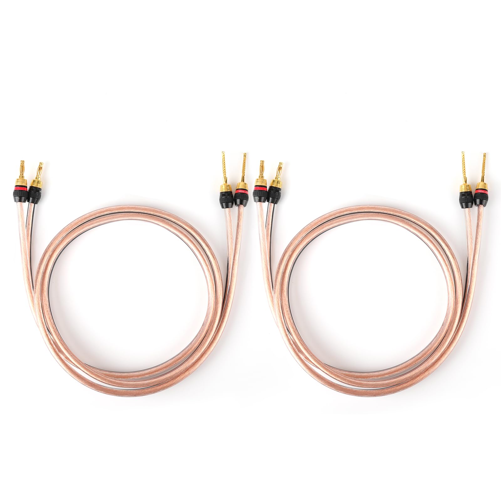 (Similar )M-JP12 1pair Set Speaker Wire 24k Gold Plated connectors, 12AWG 5N OFC((99.999% Oxygen Free Copper Wire) M-JP12 (1.5M(4.92ft), Banana Plug ? Pin Plug)