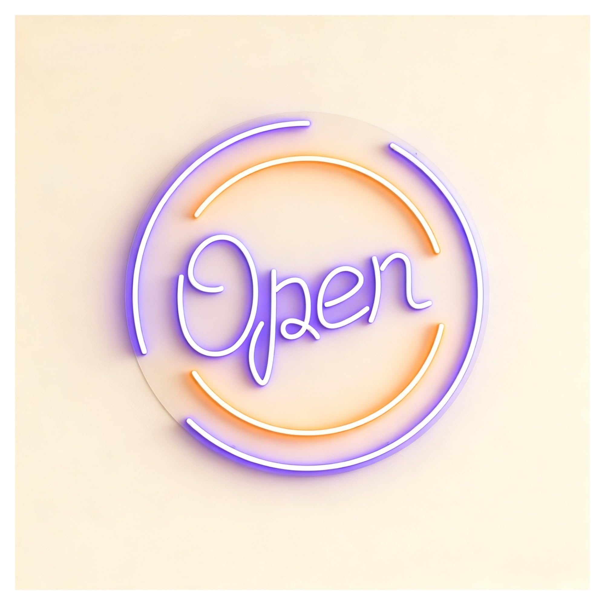 Décor Mural Lumière Enseigne Néon Open, Idéale Pour Un Salon De Coiffure Ou Café, Avec Luminosité Réglable 44cm(UNE)