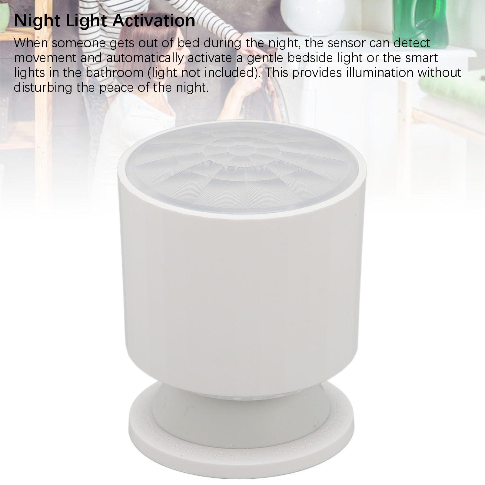 Detector de Movimiento Inteligente, Sensor de Luz Ambiental, Sensor de Movimiento Bluetooth para Control Inteligente del Hogar, Rango de Detección de hasta 7 M, Diseño Liviano
