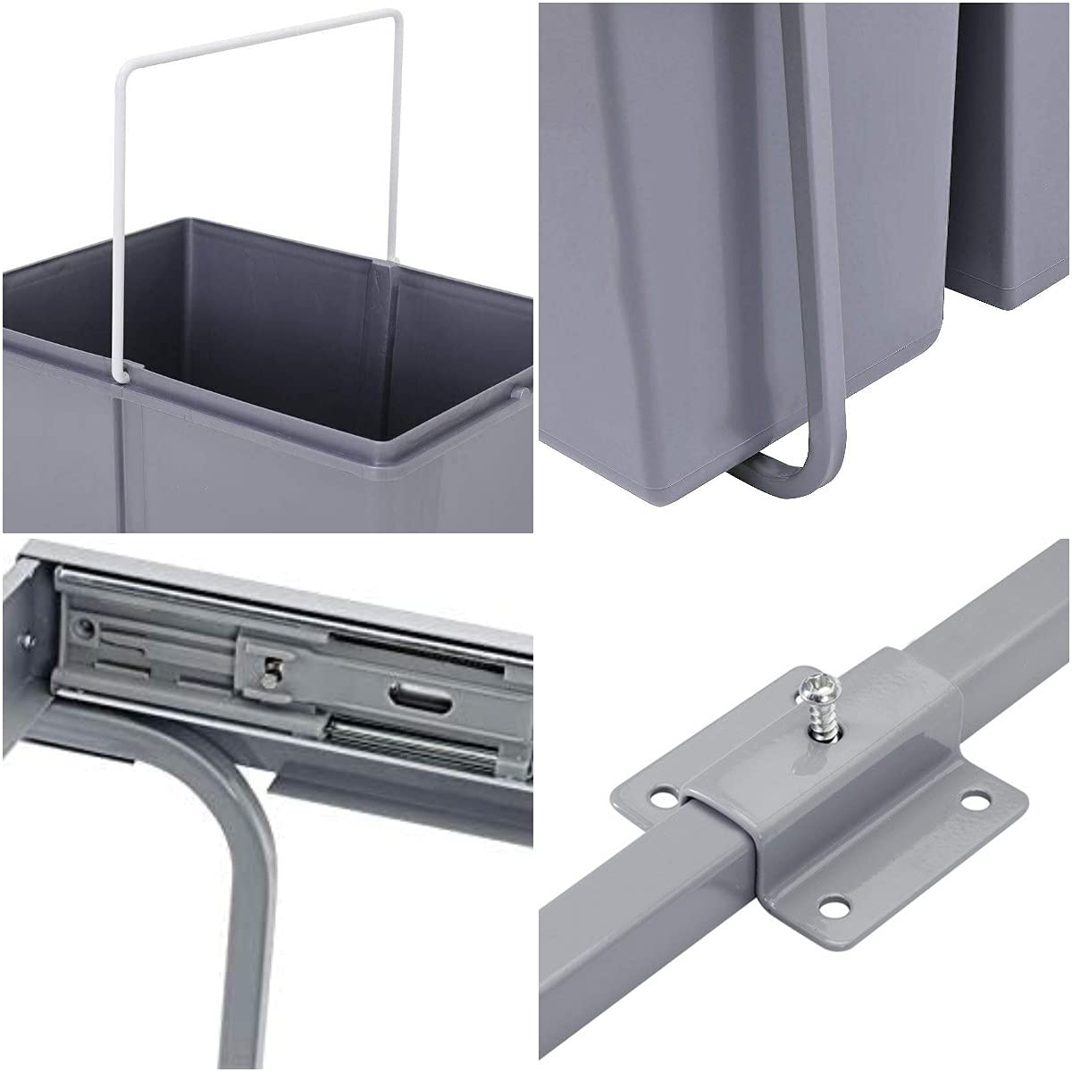 Buy jxgzyy Pull Out Waste Bin Kitchen Built In Dust Bin Under Sink 10L