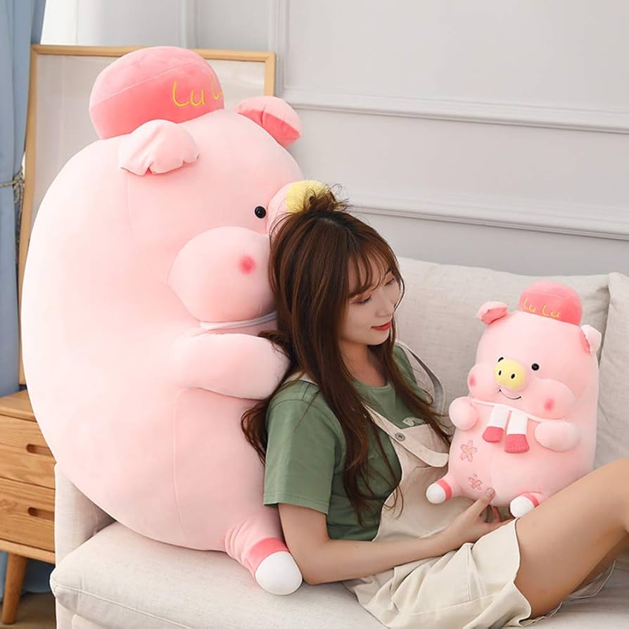 Amazon.co.jp: ピンクのルル豚人形ぬいぐるみの綿人形LuLu