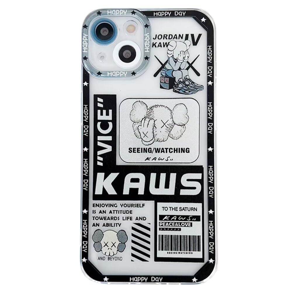 カウズ iphone17 用 ケース かわいい スマホケース キャラクター アイフォン17 用 カバー カウズ スマホケース TPU クリアケース バンパー 軽量 レンズ保護 ワイヤレス充電対応 iphone17用 A